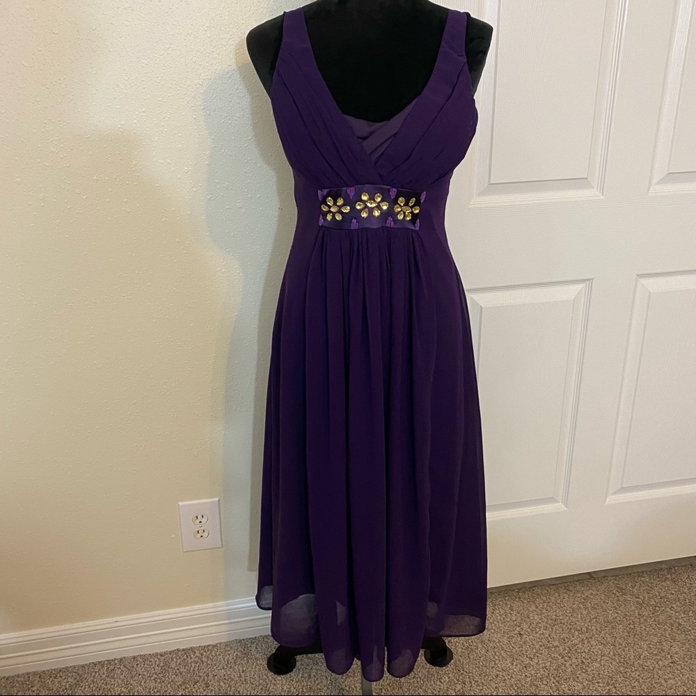 Ever Pretty Formal Dress Embellished Dress Purple Dress Sleeveless